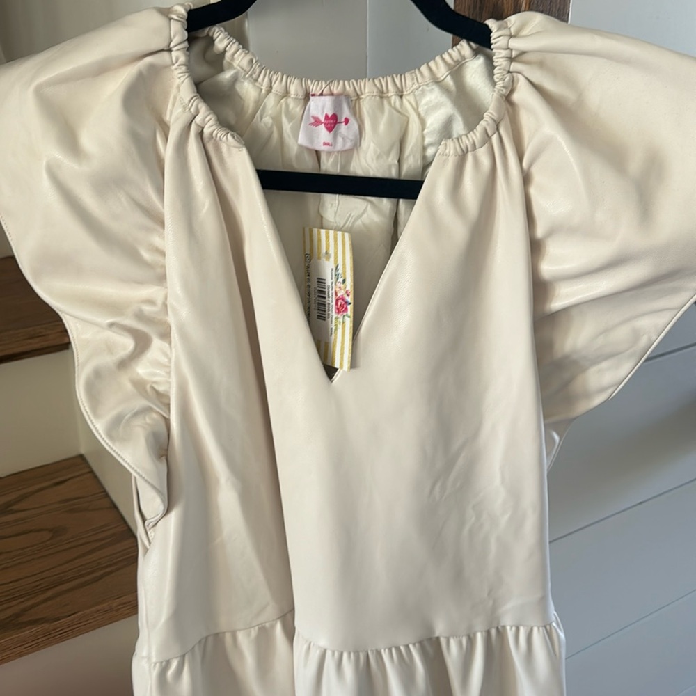 Off white Buddy Love pleather dress